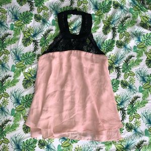 🔆2/$8 TOBI LACE AND CHIFFON FLOWY TANK BLOUSE